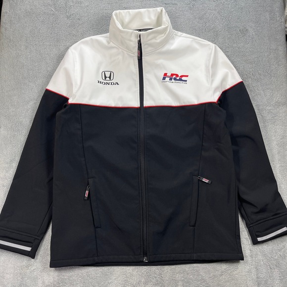 Honda Racing HRC Jacket Mens 3XL Black White HRC Honda Racing Softshell Fleece